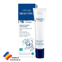 Crema pentru contur ochi si buze H3 Classic Gerovital, Farmec | 15 ml