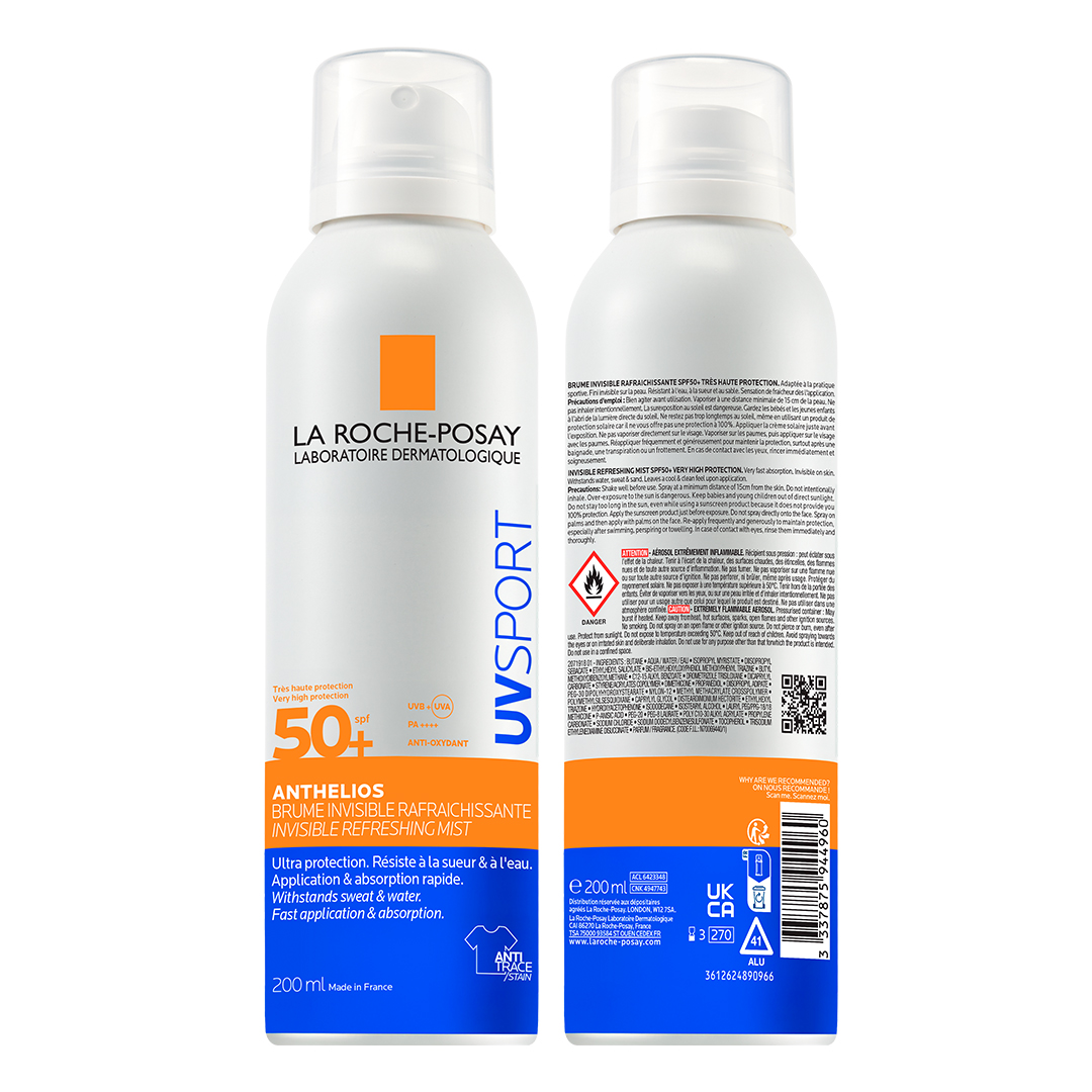Poza produs Anthelios UVSport spray invizibil de corp SPF 50+, La Roche-Posay| 200 ml