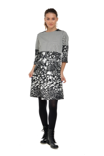 Rochie dama panou 19NI008 alb/negru, Natalee | marimea S — poza produs 1/2