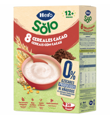 Pudra instant 8 cereale cu cacao 12+ luni, Hero | 340 g