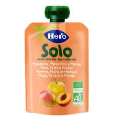 Gustare ecologica Mar, Piersica si Mango Solo 4+ luni, Hero |100 g