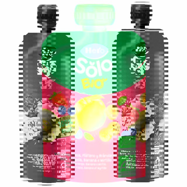 Poza produs Gustare ecologica Mar, Banana si Morcov Solo 4+ luni, Hero | 100 g