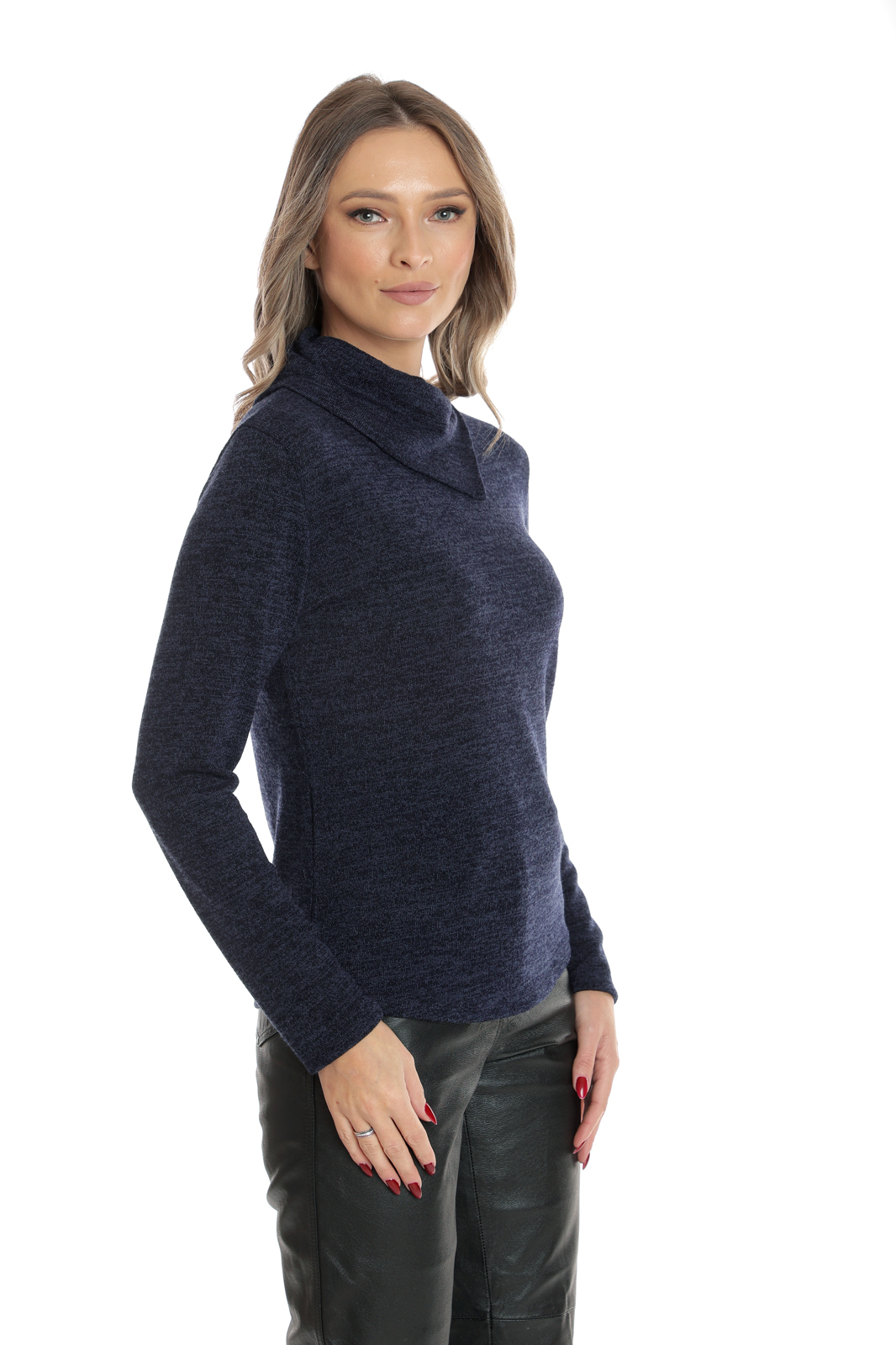 Poza produs Pulover guler CI25013 albastru indigo, Cesy | marimea L