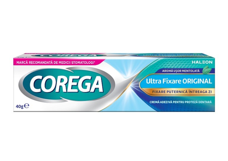 Poza produs Crema adeziva pentru proteza dentara Corega Ultra Fixare, Haleon | 40 g