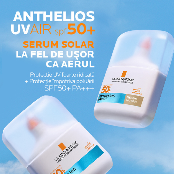 Poza produs Anthelios UVAir Ser de Fata SPF 50+ Nuanta Medium, La Roche-Posay | 50 ml