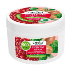 Masca de par pentru par vopsit DEBA Natural Beauty, Rubella | 500 ml