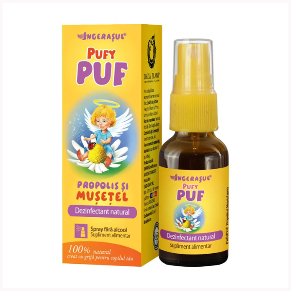 Poza produs Ingeras Pufy Puf Spray Propolis cu Musetel, Dacia Plant | 20 ml