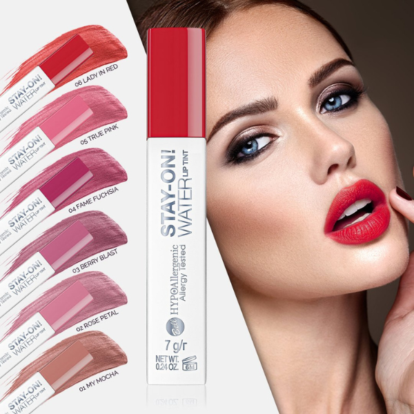 Poza produs Tint hipoalergenic pentru buze Stay-On Water 06 Lady in Red, Bell | 7 g