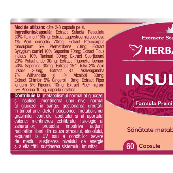 Poza produs Insulinat, Herbagetica | 60 capsule