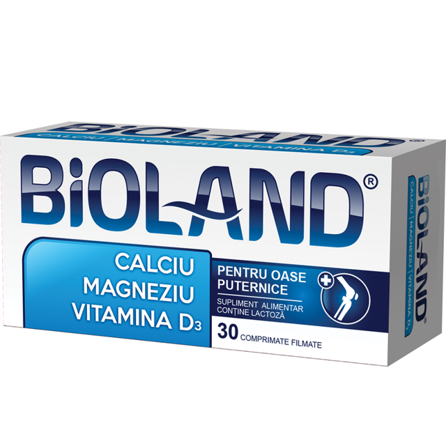 Poza produs Bioland Calciu Magneziu cu vitamina D3, Biofarm  | 30 comprimate