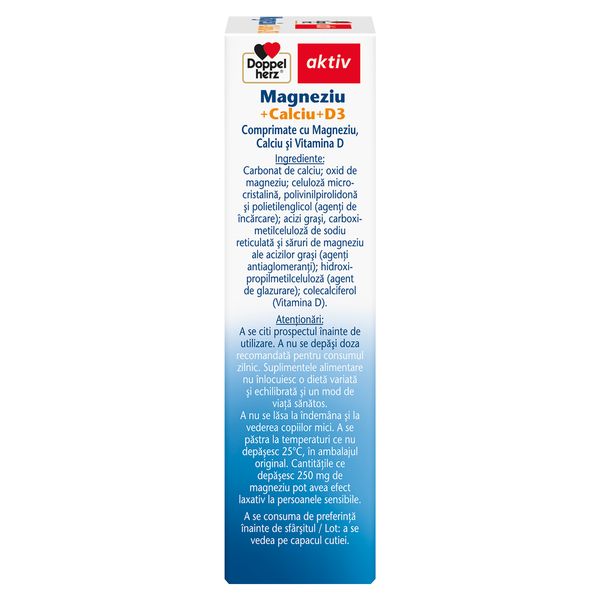 Magneziu + Calciu + Vitamina D3, Doppelherz Aktiv | 30 comprimate — poza produs 4/4