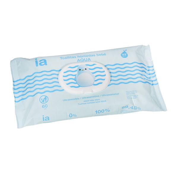 Poza produs Servetele umede pentru copii Aqua, Interapothek | 60 buc