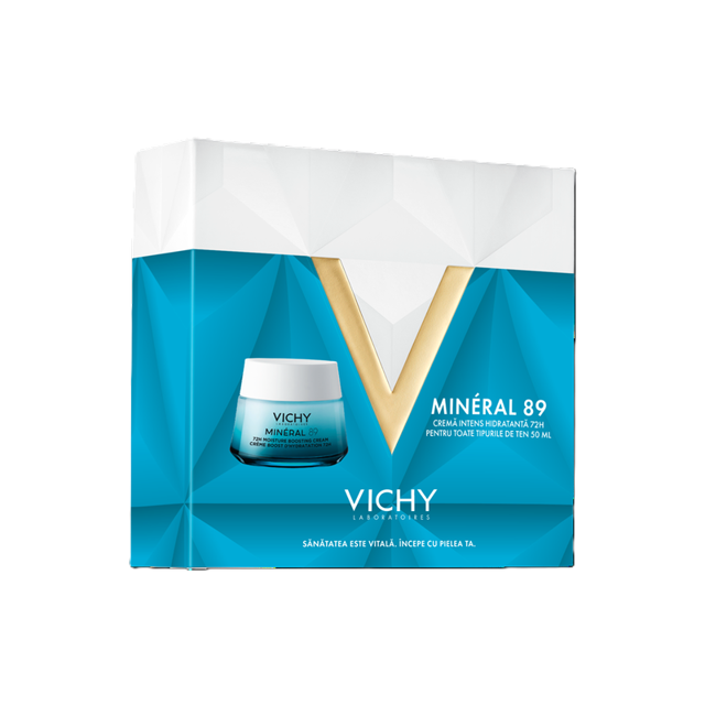 Poza produs Xmas Pachet crema intens hidratanta 72h Mineral 89, 50 ml, Vichy