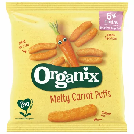 Poza produs SNACK ECOLOGIC BIO DIN PORUMB CU MORCOVI 6+ LUNI 20G 99762   ORGANIX BRANDS