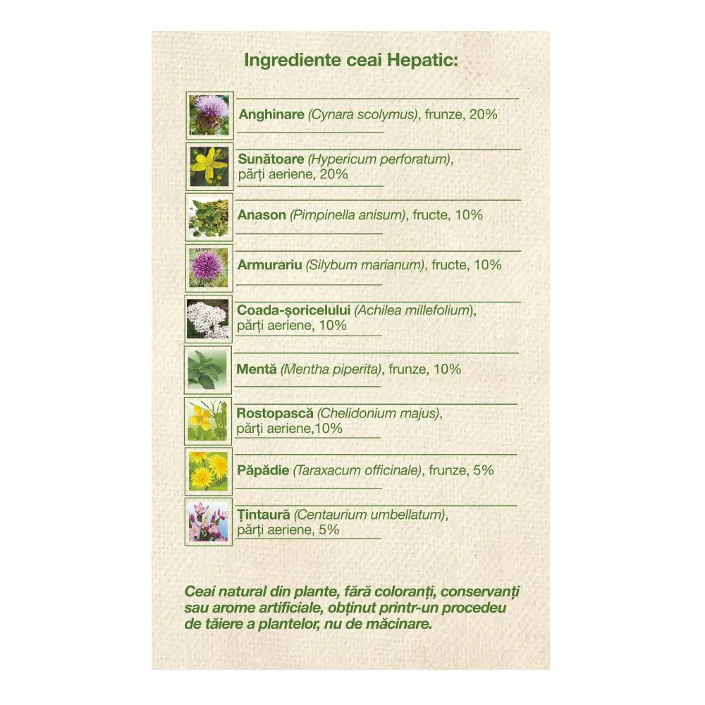 Poza produs Ceai Hepatic, Dacia Plant | 50 g