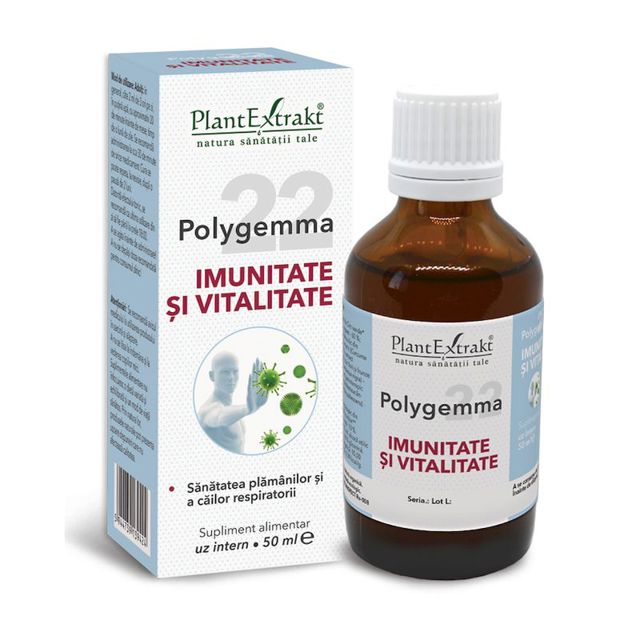 Poza produs Polygemma 22 Imunitate si Vitalitate, Plant Extrakt | 50 ml