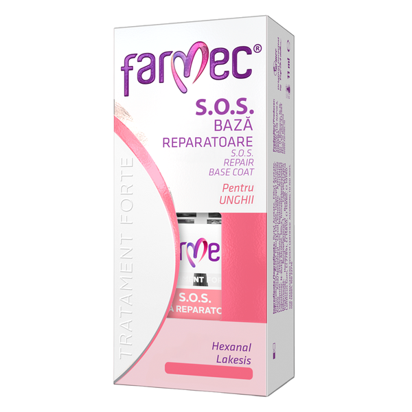S.O.S Baza Reparatoare cu Hexanal și Lakesis, Farmec Tratament Forte | 11 ml — poza produs 2/2