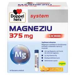 Magneziu lichid 375 mg, Doppelherz System | 10 flacoane