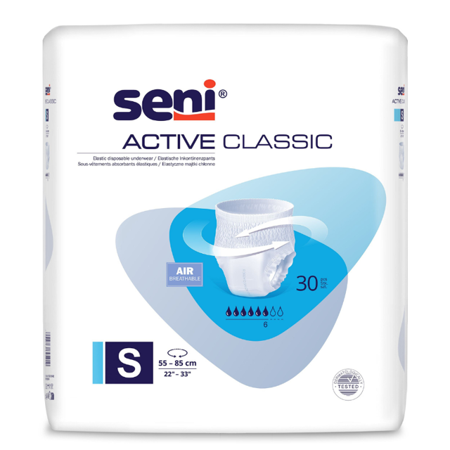 Poza produs Chilot elastic absorbant Active Classic, Small, Seni | 30 bucati