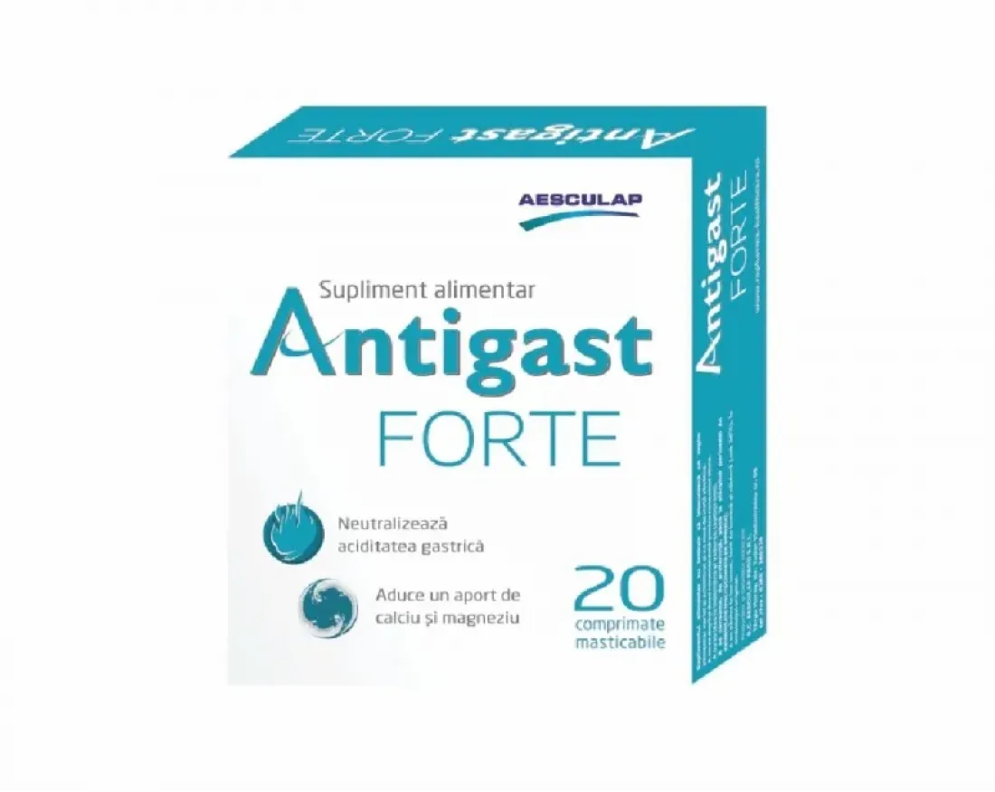 Poza produs Antigast Forte, Aesculap | 20 comprimate masticabile