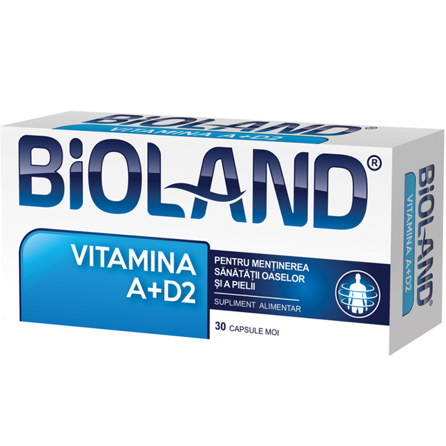 Poza produs Bioland Vitamina A si D2, Biofarm | 30 capsule