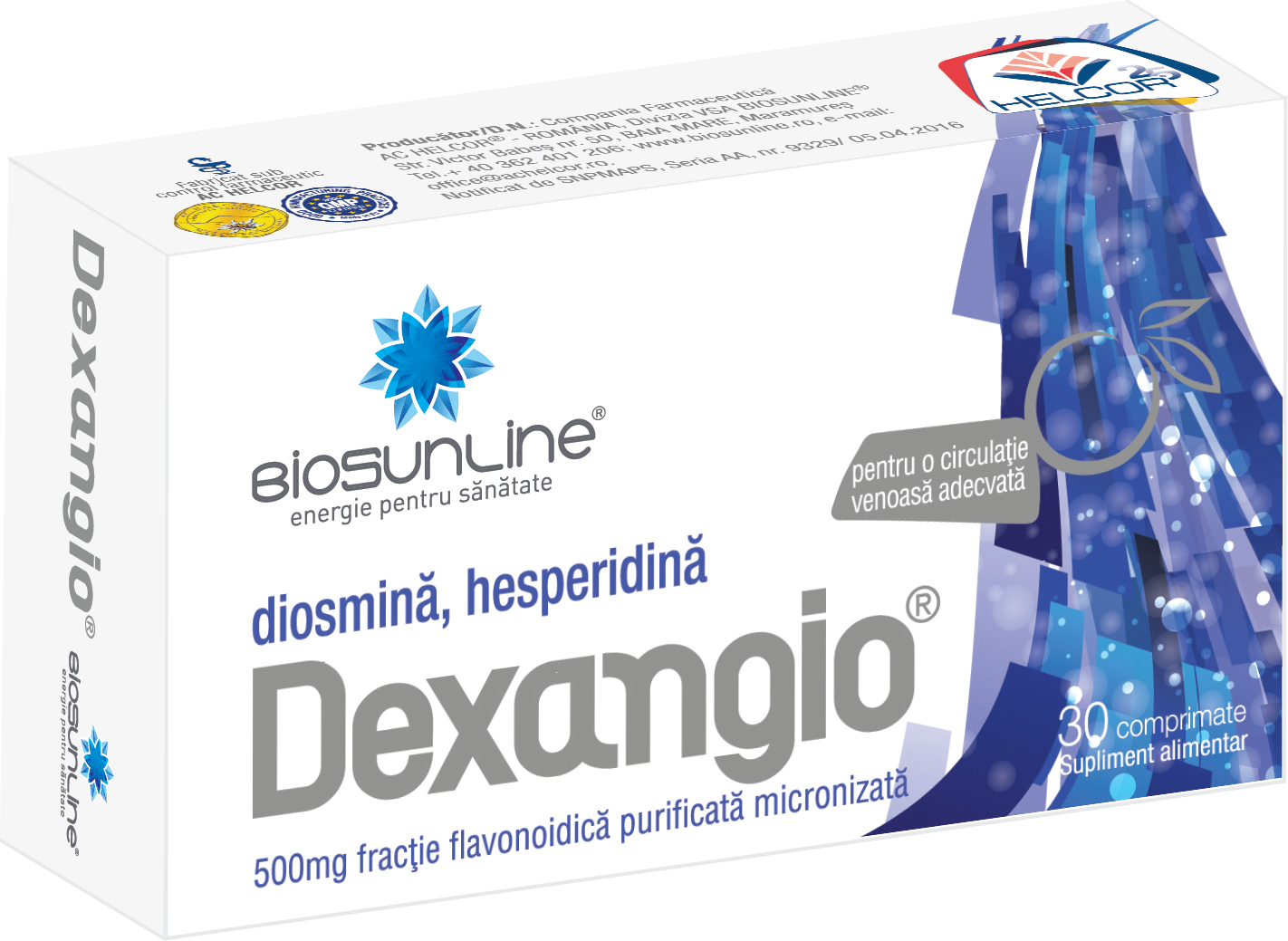 Poza produs Dexangio, Helcor | 30 comprimate
