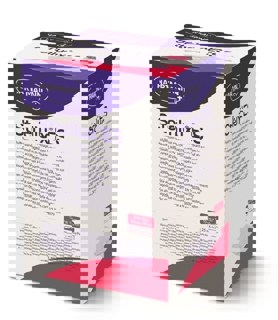Poza produs Comprese sterile din tifon Sterilux ES, 10 cm x 10 cm, Hartmann | 25 plicuri