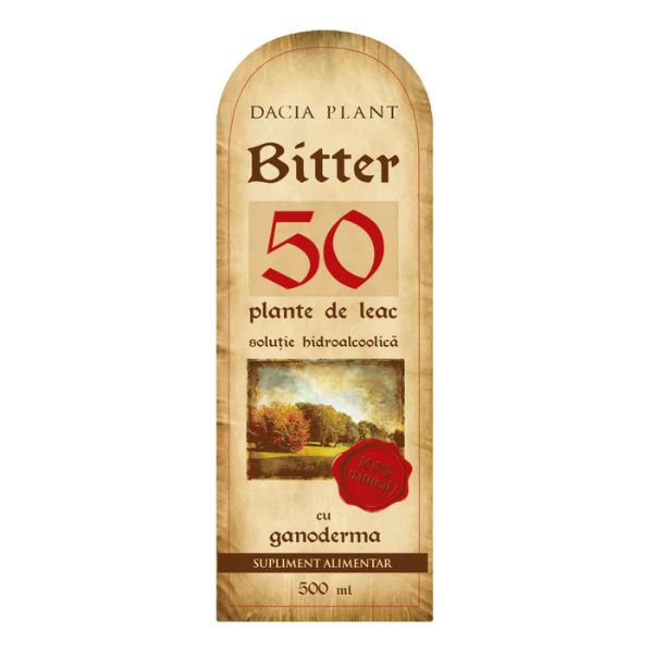 Poza produs Bitter 50 Plante de Leac cu Ganoderma tinctura | 500 ml
