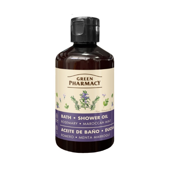 Poza produs Ulei de baie si dus Rozmarin si Menta Marocana, Green Pharmacy | 250 ml