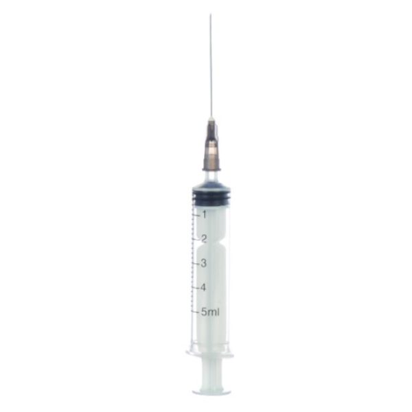 Poza produs Seringa 5 ml 3 componente cu ac 22G, Narcis, 1 buc