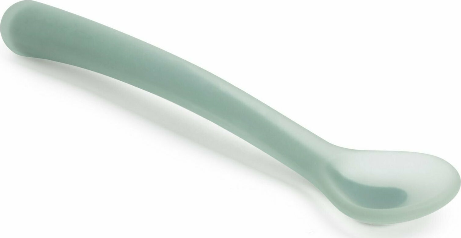 Poza produs Lingurita din silicon pentru bebelusi, +4 luni, verde, Suavinex