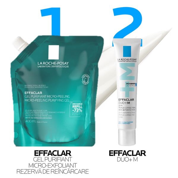 Rezerva Gel purifiant micro-exfoliant pentru imperfectiuni persistente Effaclar, La Roche-Posay | 400 ml — poza produs 7/7