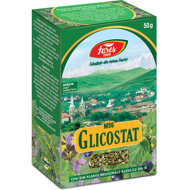 Poza produs Glicostat, M96, ceai la punga, Fares | 50G