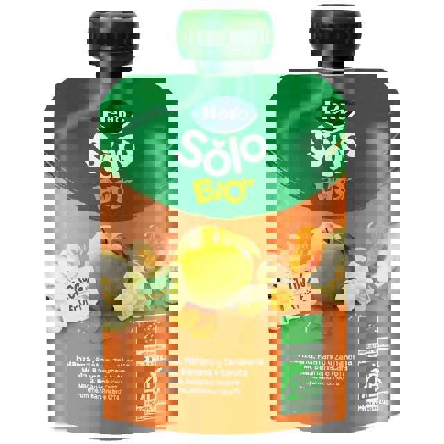 Poza produs Gustare ecologica Mar, Capsuni, Banana si Afine Solo 6+ luni, Hero | 100 g