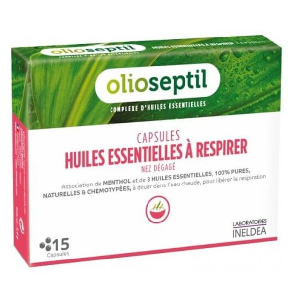 Poza produs Uleiuri esentiale pentru inhalatii Olioseptil, Lab. Ineldea | 15 capsule