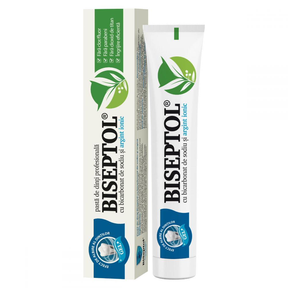 Poza produs BISEPTOL PASTA DE DINTI CU ARGINT IONIC 75ML