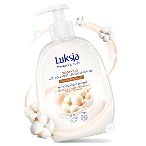 Poza produs Sapun lichid CREAMY & SOFT cu pompita Soothing, Luksja | 500 ml