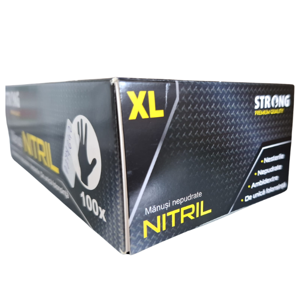 Manusi Nitril nepudrate, negre XL, Guangdong Kingfa | cutie x 100 bucati — poza produs 2/2