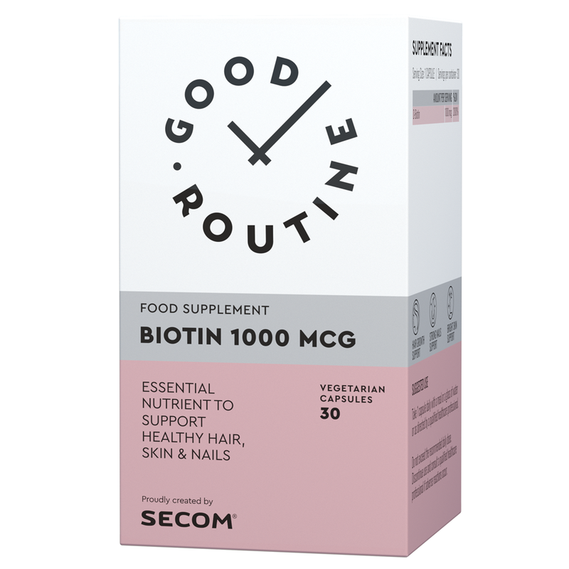 Poza produs Biotin 1000 mcg Good Routine, Secom | 30 capsule vegetale