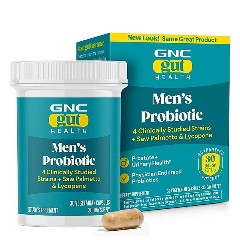 GNC Gut Health Men’s Probiotic, Probiotic LAB4 Studiat Clinic, 30 Miliarde UFC Culturi Vii cu Saw Palmetto si Lycopene | 30 cps