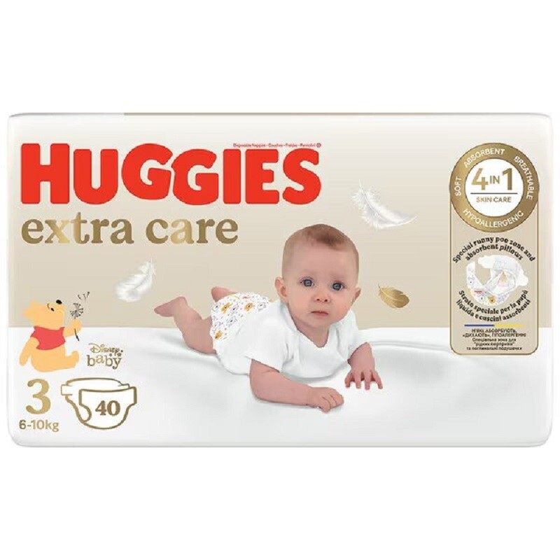 Poza produs Huggies Extra Care nr.3, 6-10 kg | 40 bucati