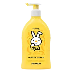 Sampon si gel de dus cu aroma de banane, Sanosan Kids | 400 ml