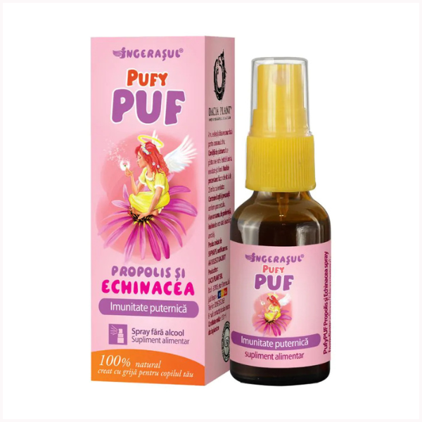 Poza produs Ingeras Pufy Puf Spray Propolis cu Echinacea, Dacia Plant | 20 ml