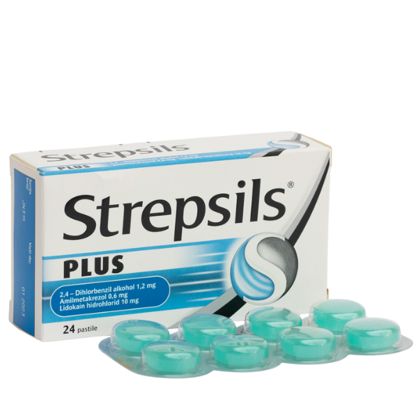 Poza produs Strepsils Plus, Reckitt Benckiser | 24 pastile