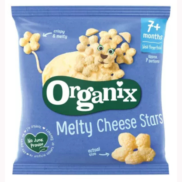 Poza produs Snack ecologic Bio Stelute din Porumb si Branza 7+ luni, Organix | 20 g
