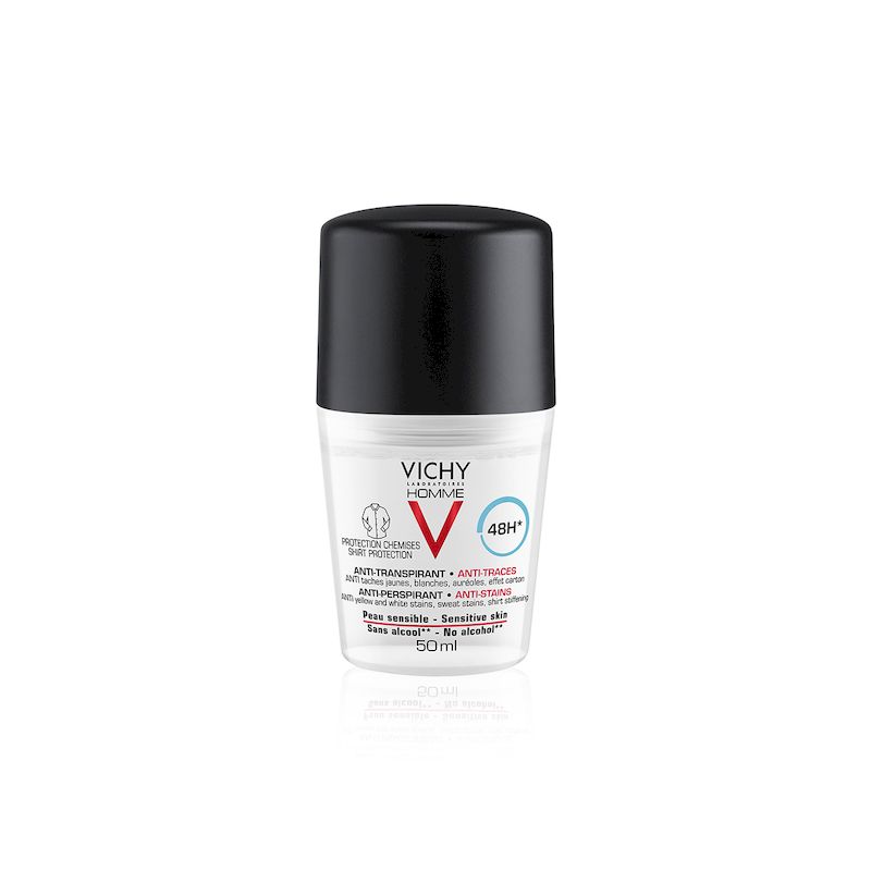 Poza produs Vichy Homme Deodorant roll-on antiperspirant pentru barbati 48h anti-urme | 50 ml
