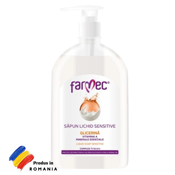 Poza produs Sapun lichid cu glicerina Sensitive, Farmec | 500 ml
