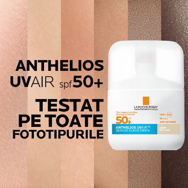 Poza produs Anthelios Uvair ser de fata SPF 50+ nuanta Light Natural, La Roche-Posay | 50 ml