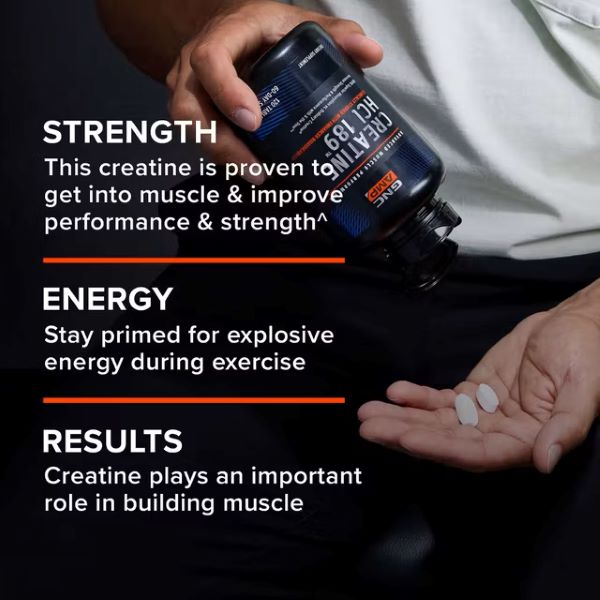 GNC AMP Creatine HCl 189, Creatina Clorhidrat cu Administrare si Absorbtie Rapida | 120 tb — poza produs 11/13