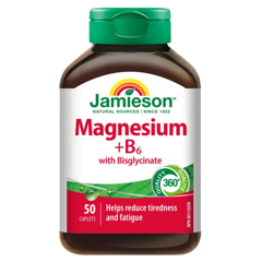 Magneziu bisglicinat + B6, Jamieson | 50 tablete